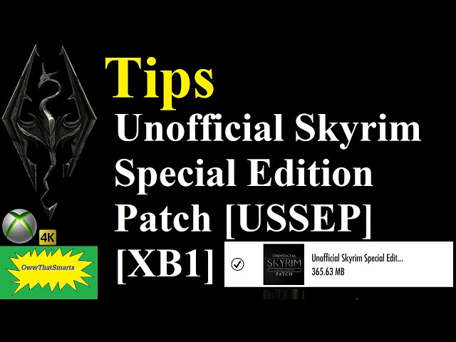 unofficial skyrim patch special edition