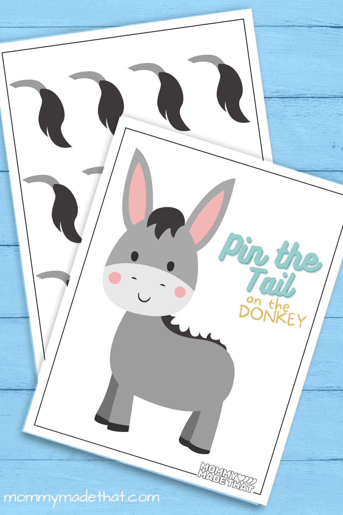 print pin the tail on the donkey
