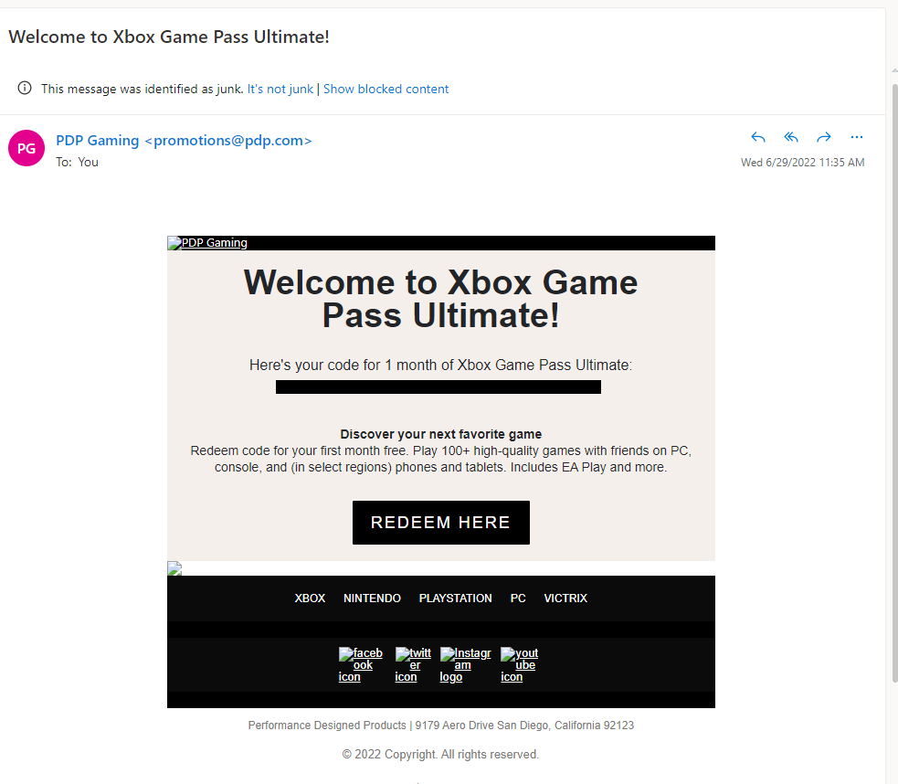 free game pass xbox code