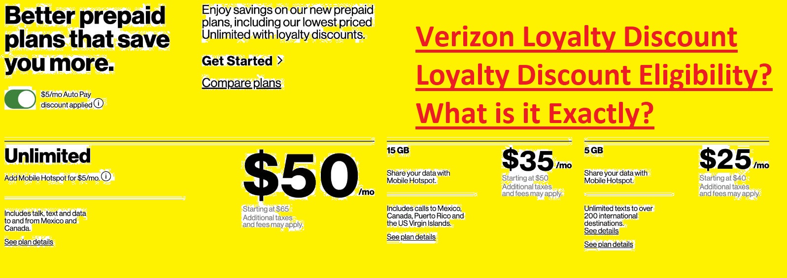 verizon wireless customer loyalty discount