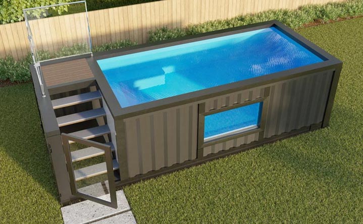 shipping container pool kit