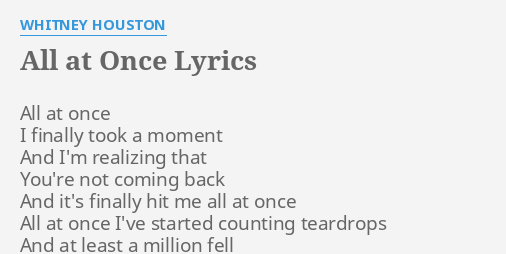 all at once lyrics