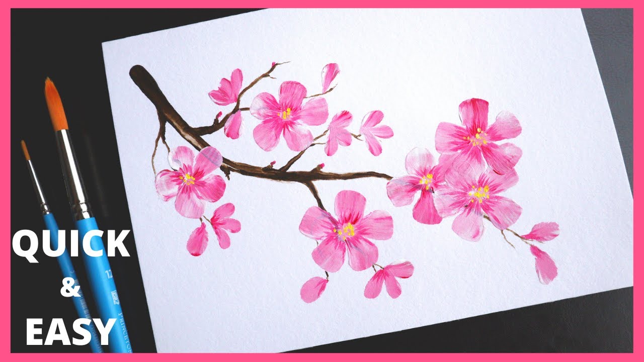 cherry blossom painting easy