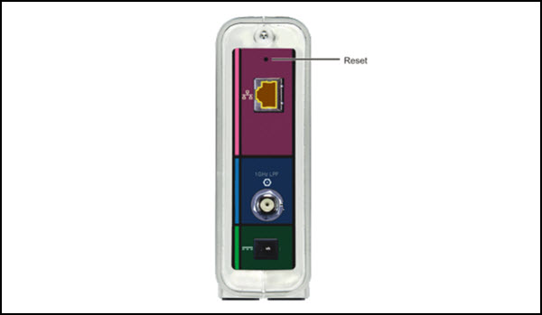 reset arris router to factory default