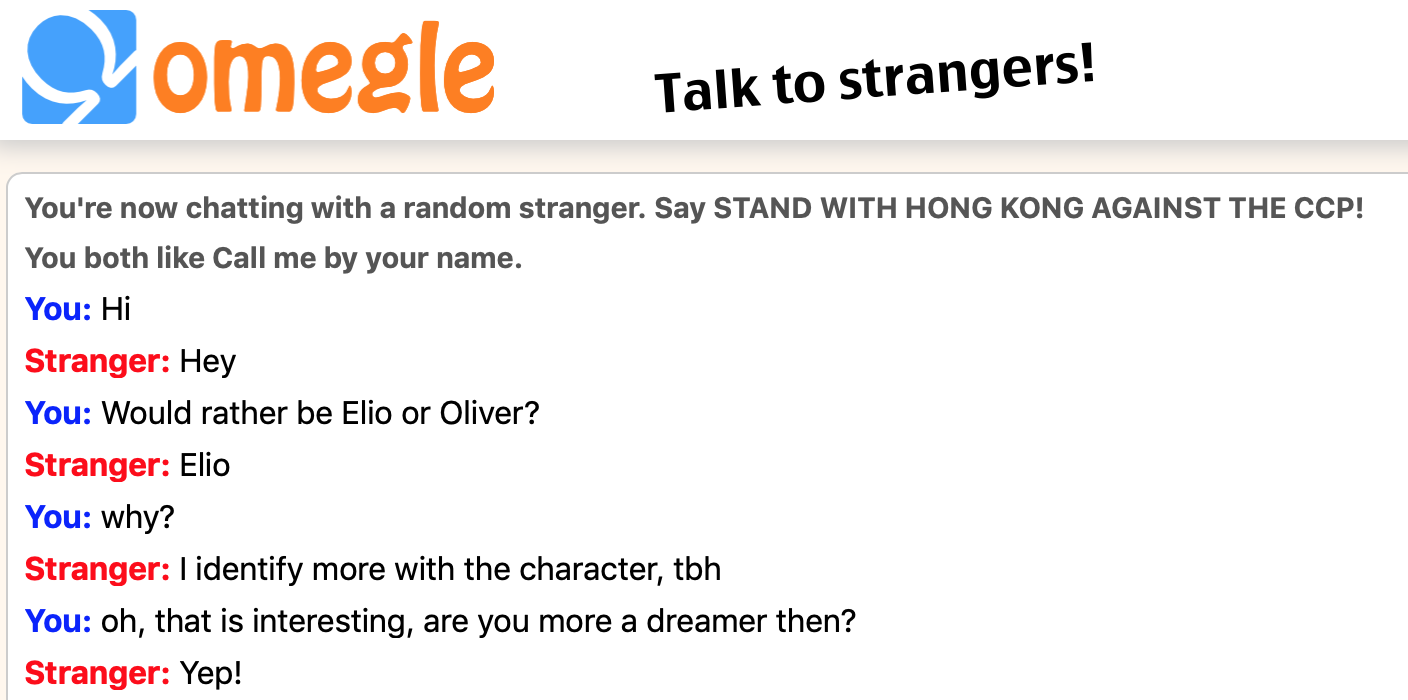 omegle common interests