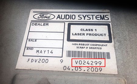 stereo code for ford focus