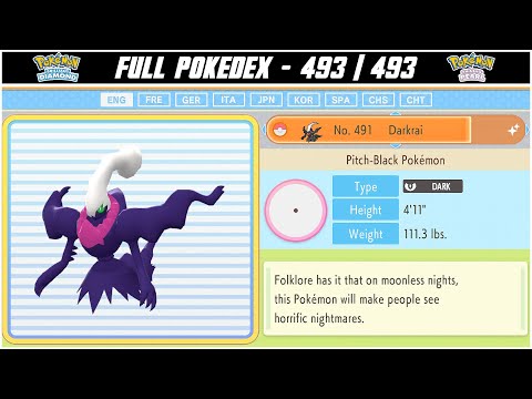 brilliant diamond pokedex