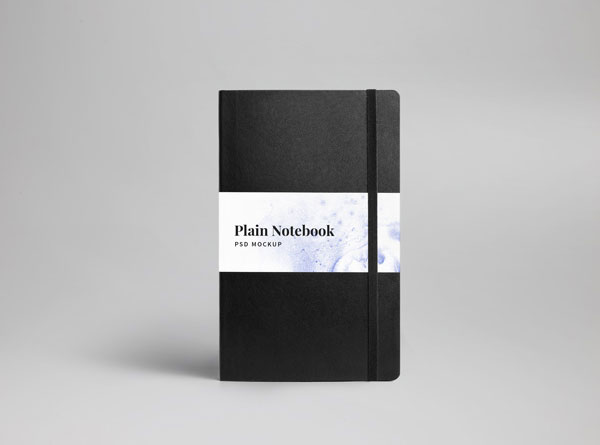 black notebook mockup