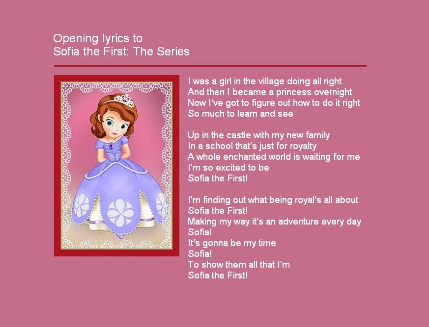 sofia the first lyrics