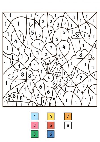 dibujos para colorear por números para imprimir pdf