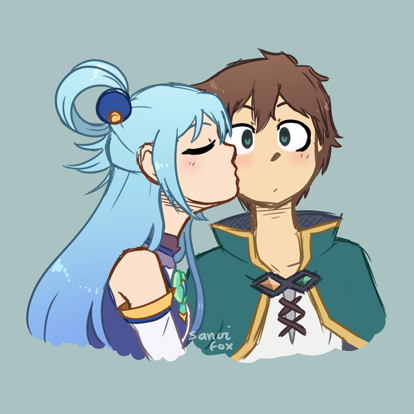 aqua x kazuma