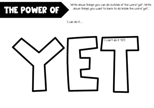 the power of yet worksheet pdf