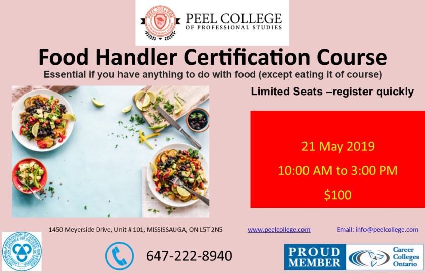 food handlers certificate mississauga