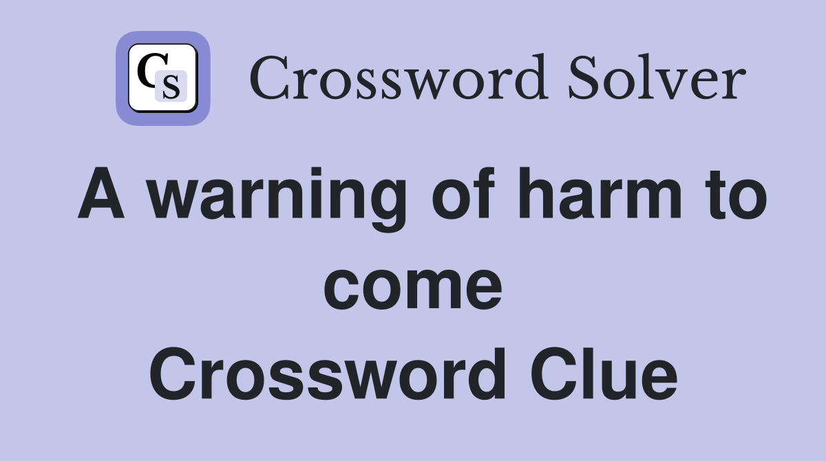 harm crossword clue