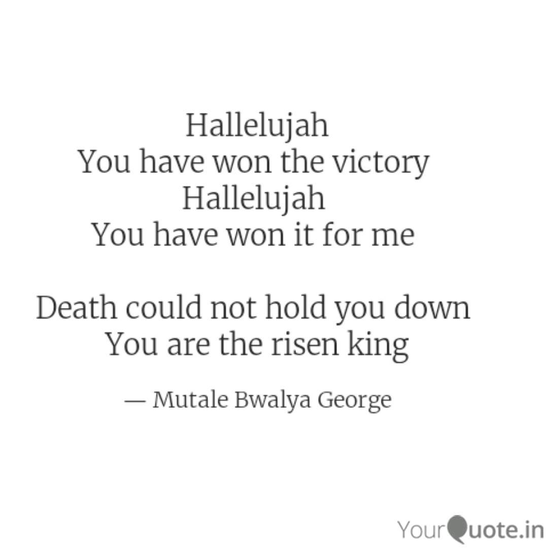 lyrics of hallelujah you have won the victory
