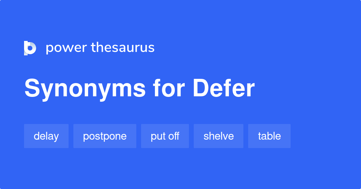 defer synonym