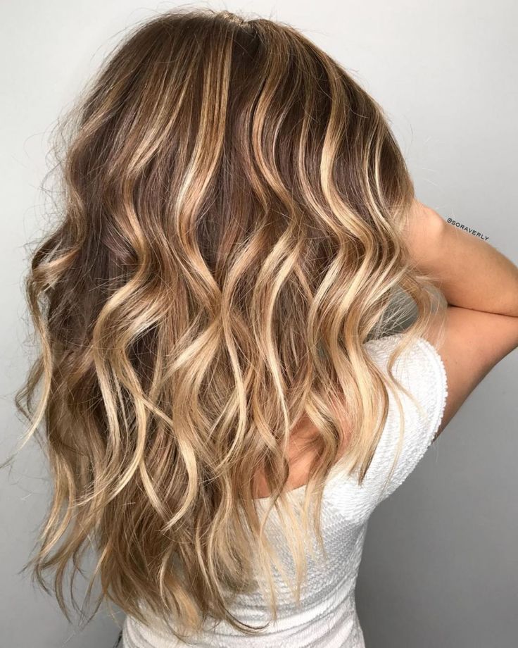 caramel brown and blonde highlights