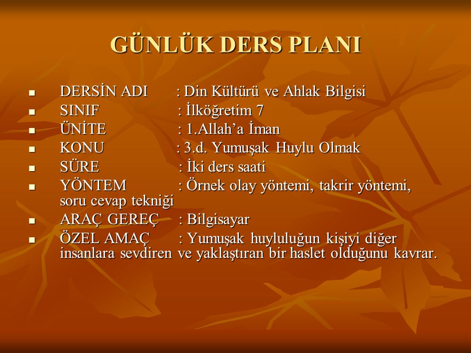 6 sınıf dkab günlük plan