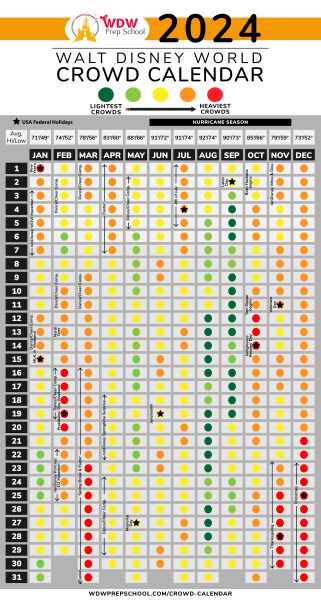 disney 2024 crowd calendar