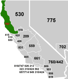 707 area code california