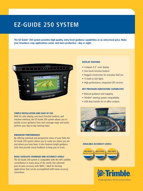 trimble 250 ez guide