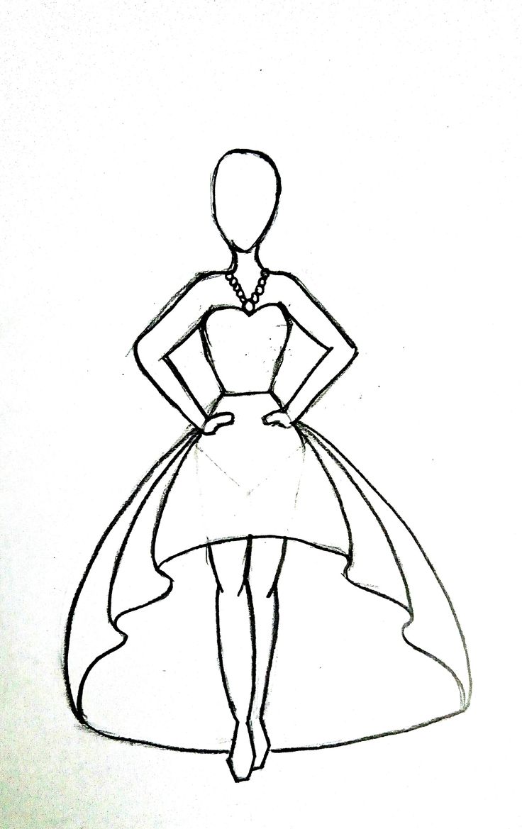 how to draw dresses fashion