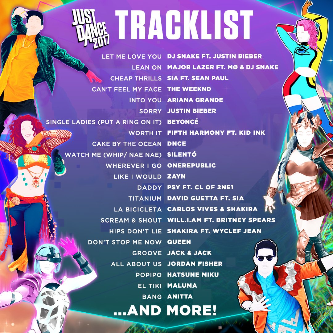 just dance 2016 tracklist