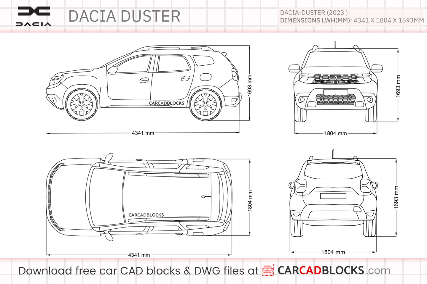 duster car length in feet