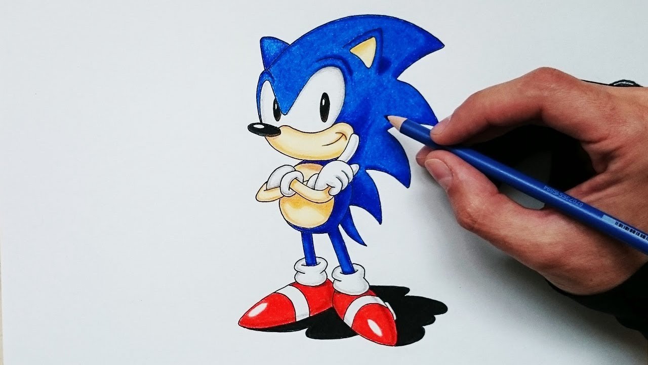 como dibujar a sonic