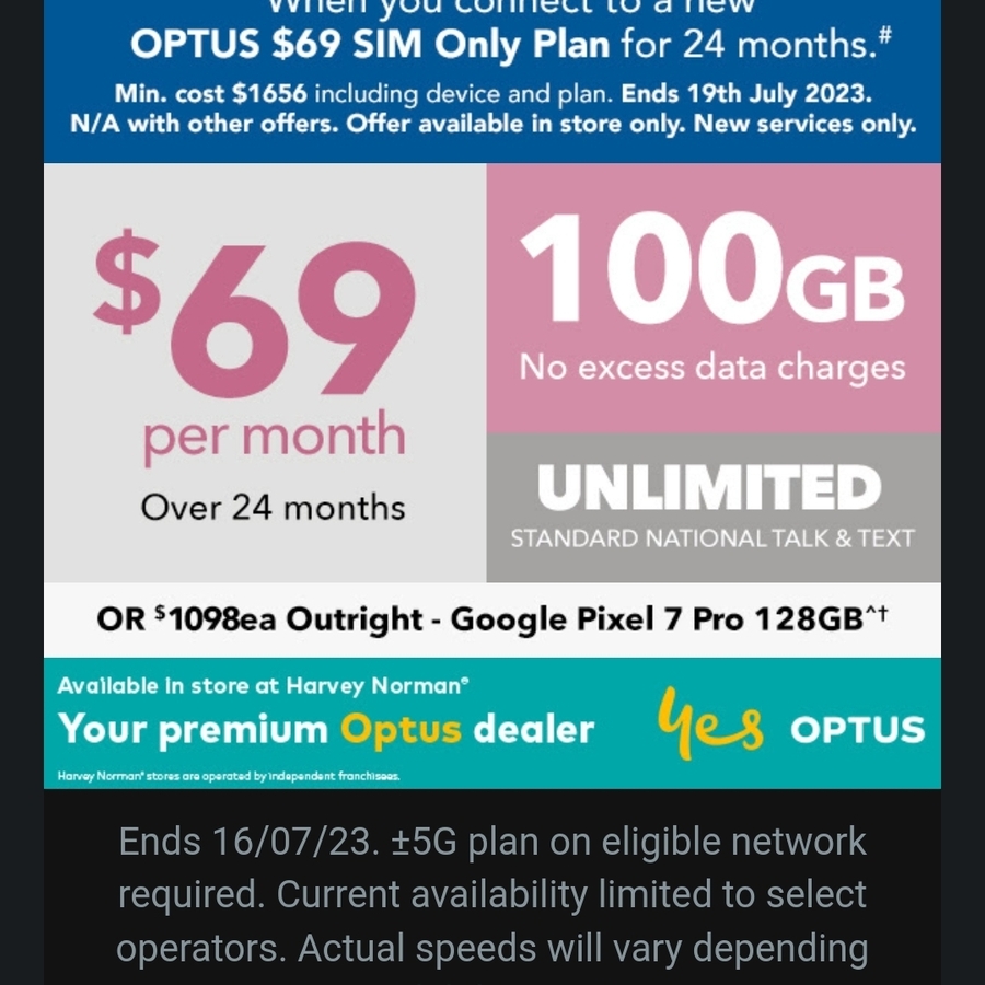 harvey norman sim only plans