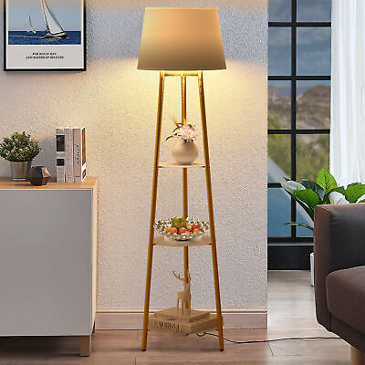 standing lamp with shelf