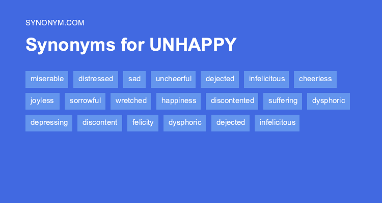 unhappy synonym