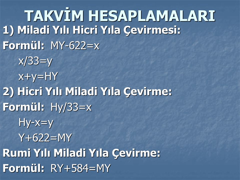 hicri 1400 yılı miladi hesaplama