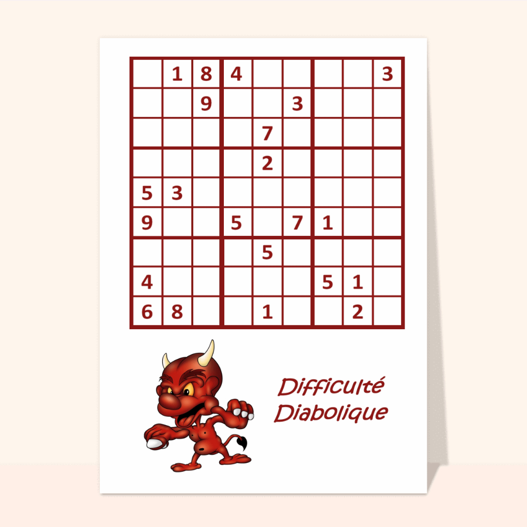 sudoku diabolique