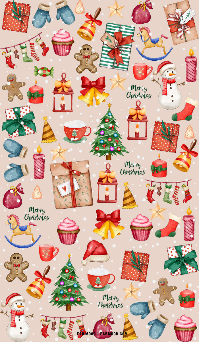 vintage xmas wallpaper