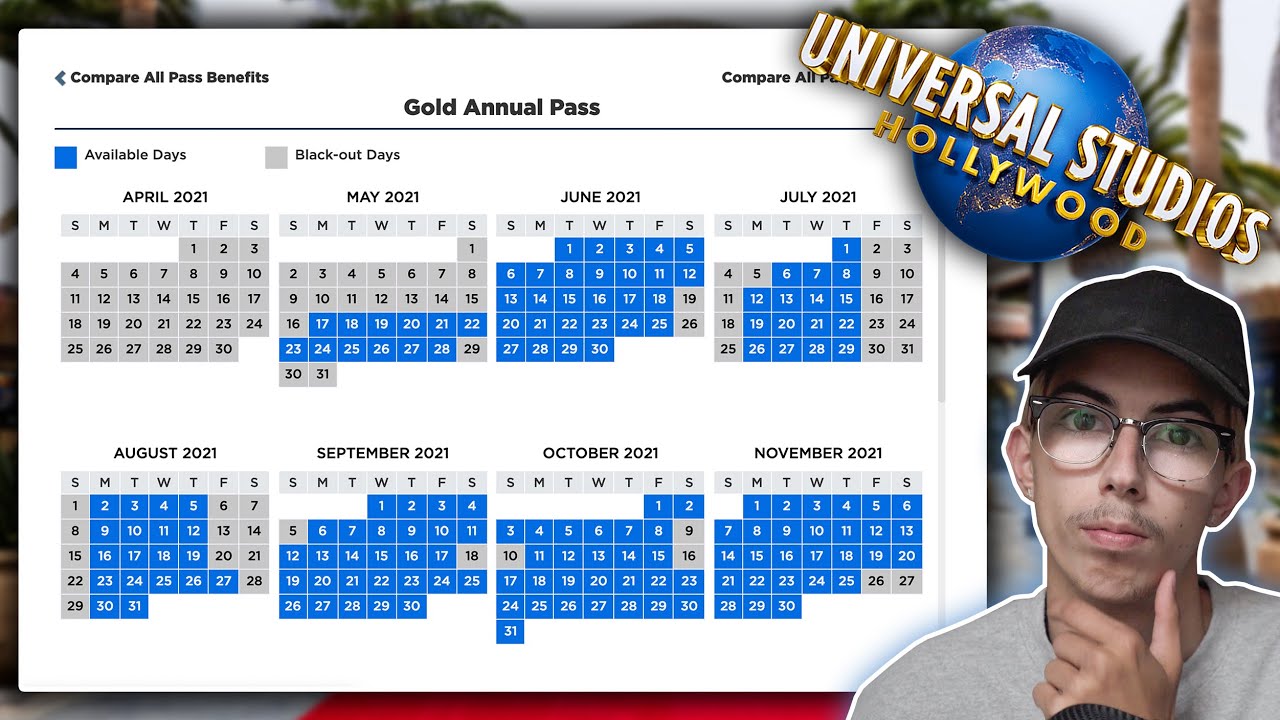 silver pass blackout dates universal studios