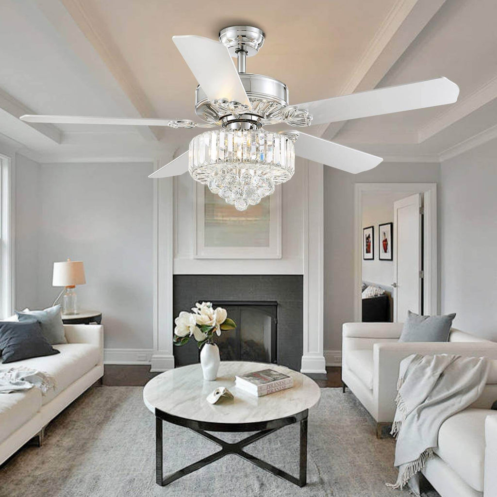 ceiling fan with crystal light