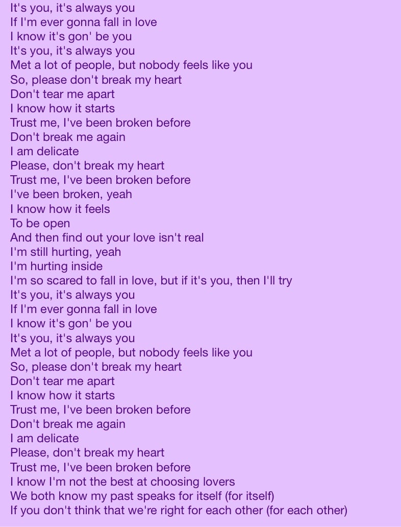 you lyrics