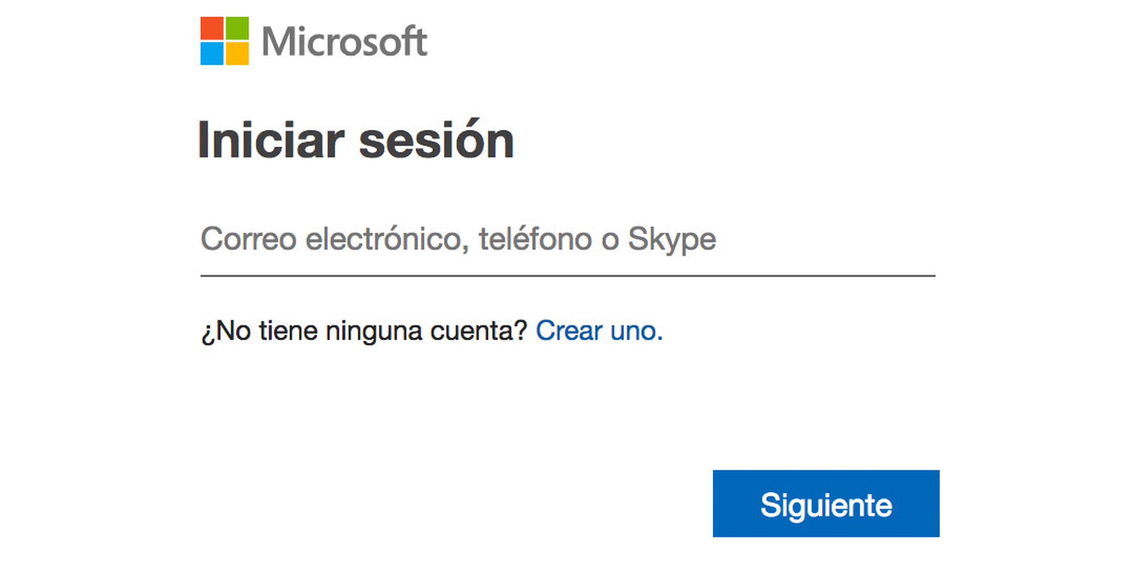 hotmail.com iniciar sesión