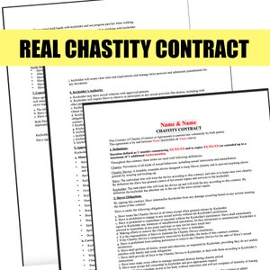 male chastity contract
