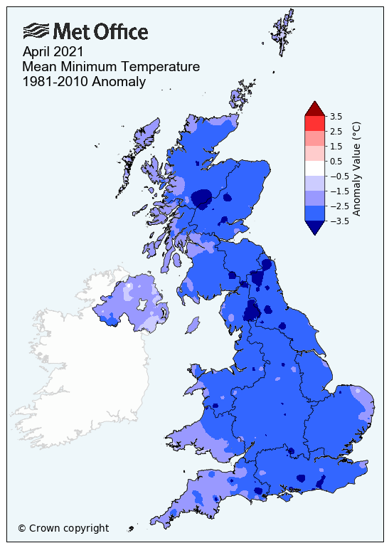 average temperature uk april