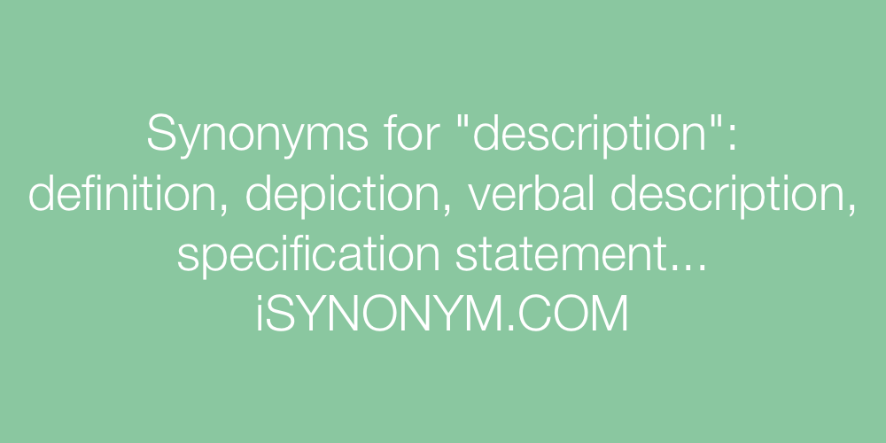specification synonym