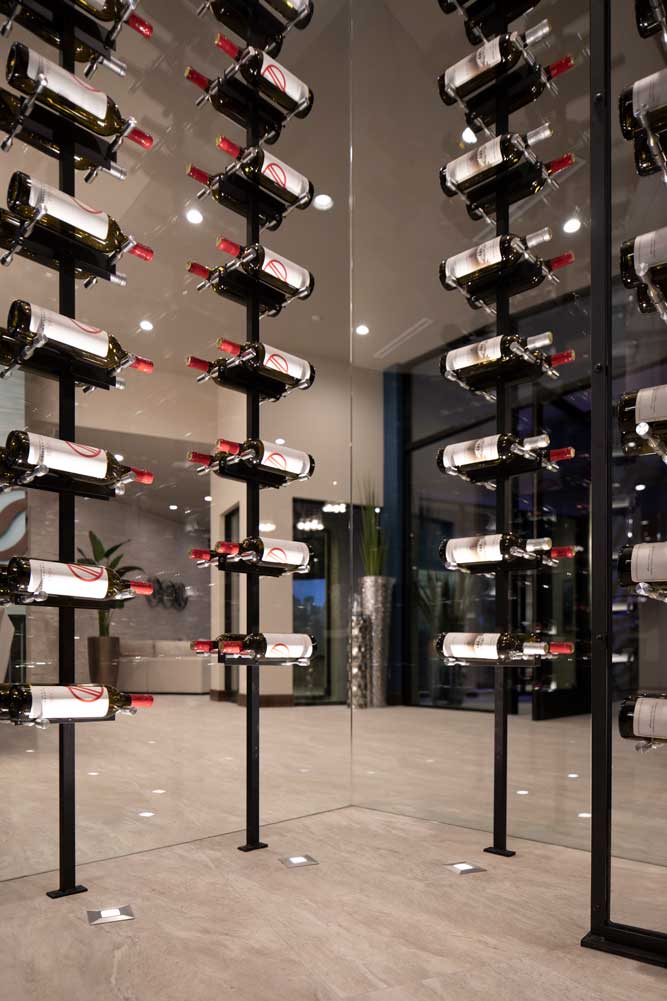 floating wine rack