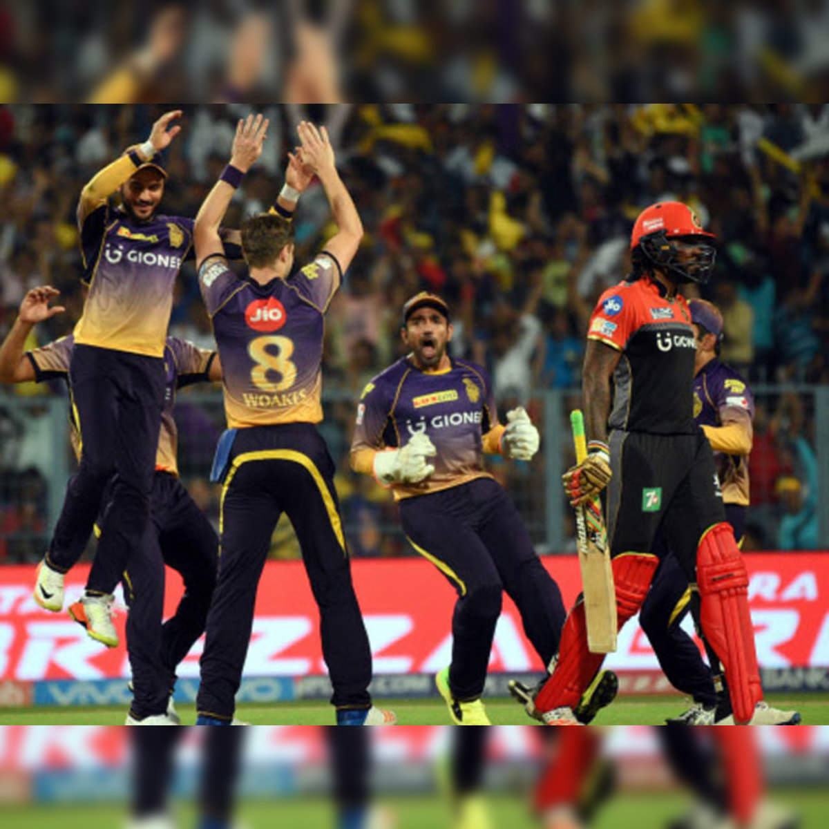 kolkata knight riders vs royal challengers bangalore standings