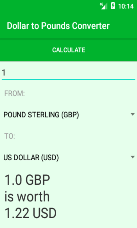 dollar to pound calculator