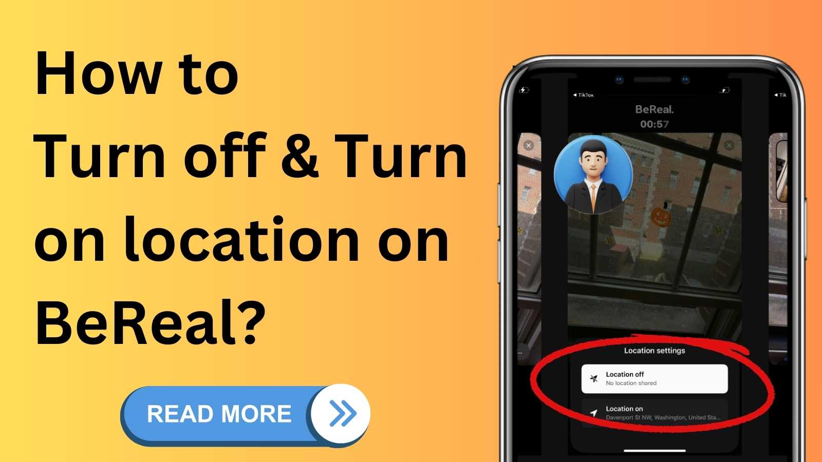 how to remove location from bereal