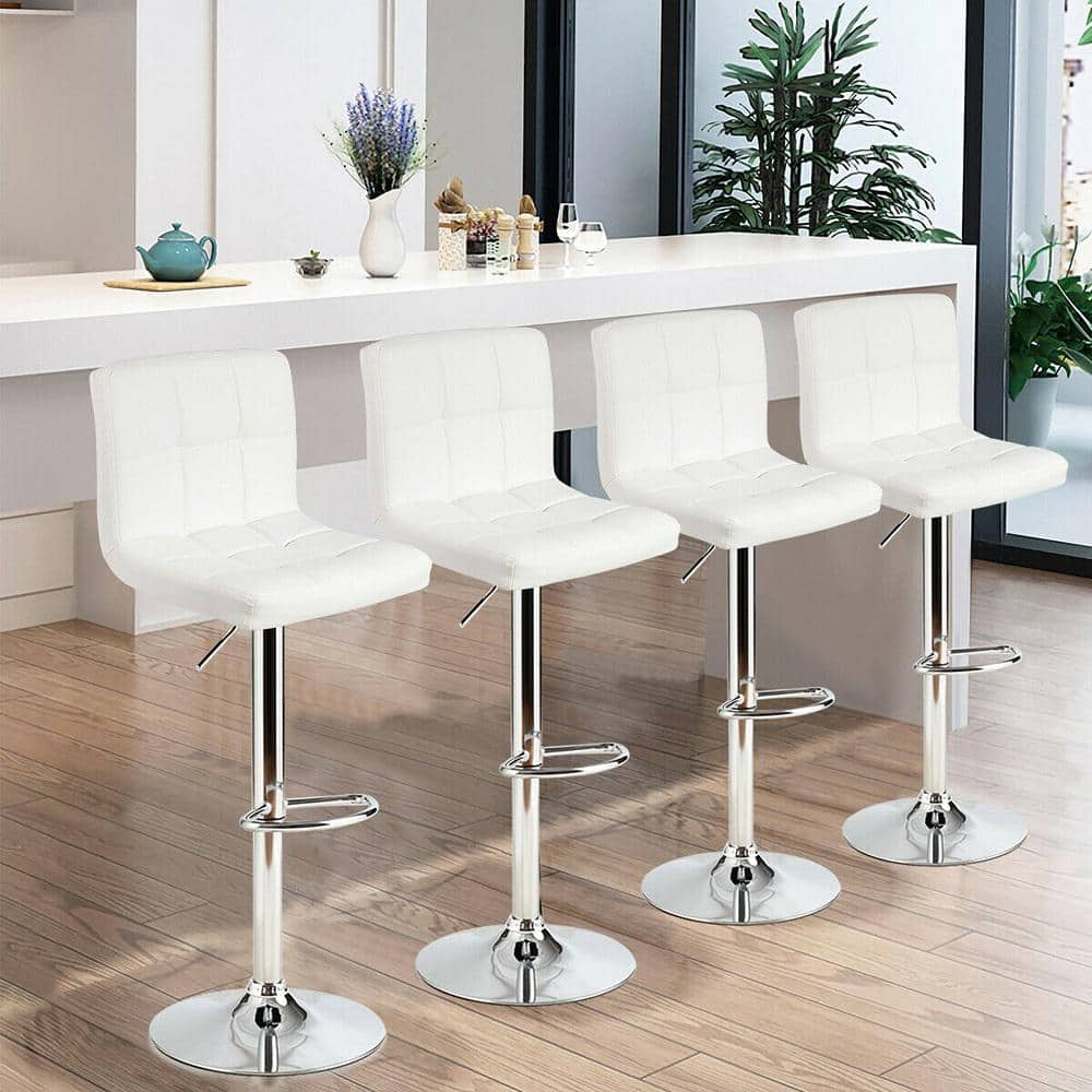 bar stools in white