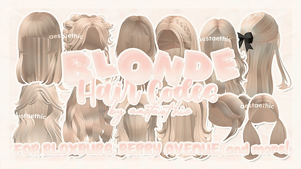 blonde hair codes for berry avenue