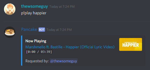 pancake bot discord commands