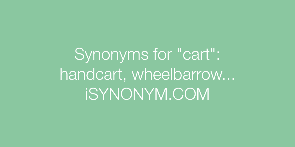 synonyms for cart